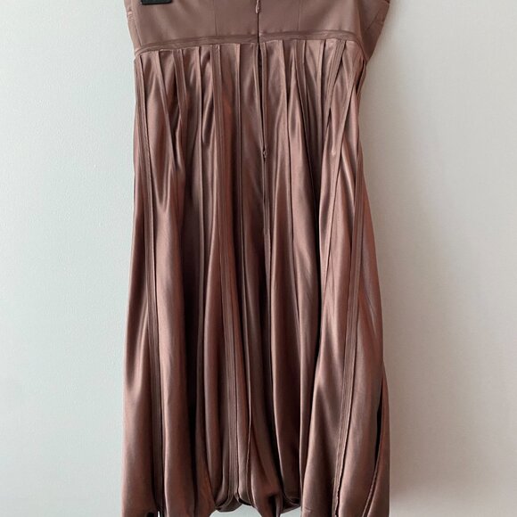 BCBGMaxAzria RUNWAY 100% Silk Strapless Empire Waist Dress Size 2 - Picture 2 of 8
